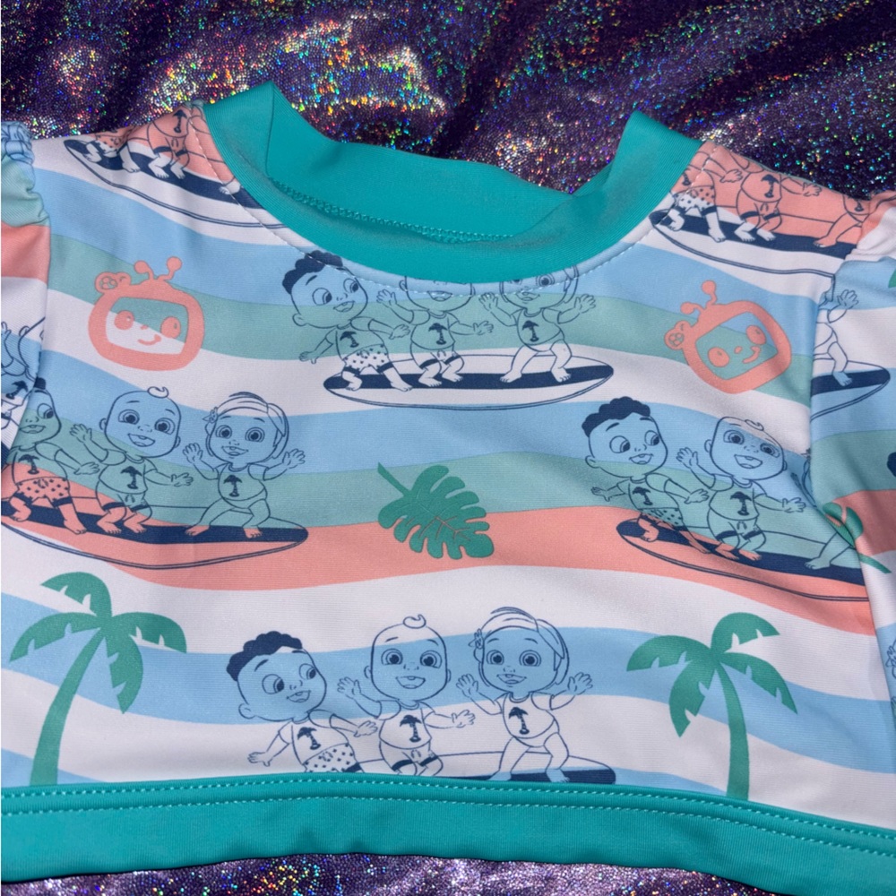 Coco Melon Swim Rash Guard Top - Picture 4 of 7